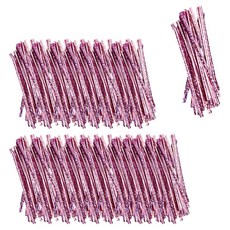 코히모 반짝이 컬러 막대타이 5W0440, 1세트, 핑크