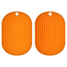 Lacena Ellips 橢圓 TPU 嬰兒副食品砧板, 橘色, 1個