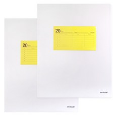 20p 彩色 PP 透明文件夾, 2個, 白色