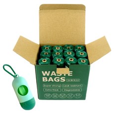 펫모픽 반려동물 생분해 배변봉투 360p + 하드케이스 선물세트, 그린, 1세트