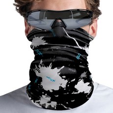 DEUX 釣魚防曬頸圍 BF-11, 1個, 黑色 + 白色