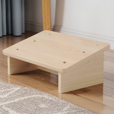 바이비드 사무용 가정용 원목 발받침대, 라이트 우드