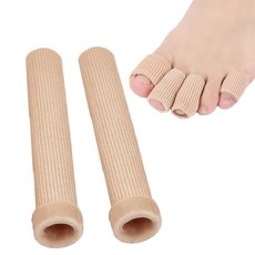 라사노 물집방지 패브릭 손가락 발가락 보호 실리콘 튜브, 2개