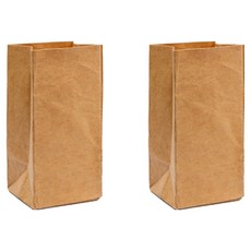 Shopmile 可水洗牛皮紙冰箱整理多用途收納紙袋 M, 2個, 棕色