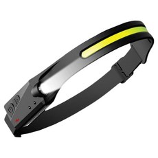 戶外全視野COB環狀頭燈, 黑色, 1個