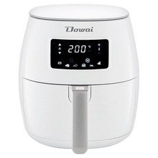 Dowai 多偉 第2代304不鏽鋼氣炸鍋 附304不鏽鋼層架 + 炸桶活動把手, DA-105, 白色