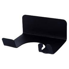 iSFun 吹風機置物衛浴免打孔插頭壁貼掛架, 黑色, 1個