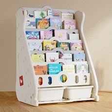 lilikoko 哩哩摳摳 兒童書架, 7層, 白灰色