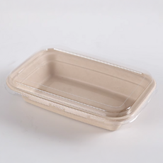 Highching 高精 美式餐盒單格 附蓋 原色 750ml, 1包, 100個