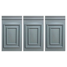 위즈덤 퍼니월 셀프 인테리어 웨인 스코팅 벽타일 A타입, 그레이, 3개