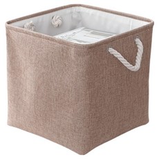 小麥購物 亞麻收納籃 方形款 C176 382g, 1個, 粉色