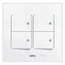 winners Bello白色2個用開關 4孔, 1個