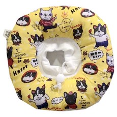 SassyDog 加大防潑水防舔圈, 黃色法鬥, 1個