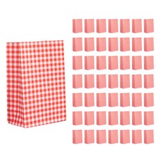 모던앳 체크 포장 구디백, 레드, 50개