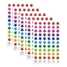 MS 閃亮亮水滴貼紙 大星星, 混色, 5個