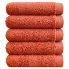 Towelist Forte 飯店毛巾 200g 40支精梳棉, 朱紅色, 5個
