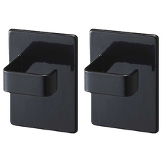 i LIFE 日式磁吸掛勾收納架 2個, 黑色, 1組