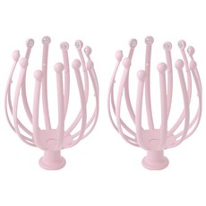 Goodssum 清爽頭部按摩器 12爪 15.8 x 14 cm 70g, 2個, 粉紅色