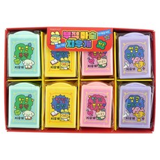 PINKFOOT 符咒魔法橡皮擦 4款 x 6入組, 薄荷綠, 黃色, 粉紅色, 紫色, 1套