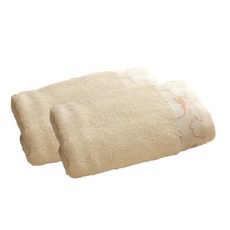 SHING LONG TEXTILE 台灣興隆毛巾 蜜蜂棉花有機棉毛巾, 米色, 2條