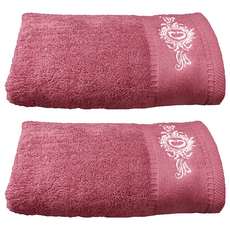 Gemini 双星毛巾 新戈爾德毛巾 75 x 35cm, 紅色, 2條