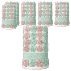 Gemini 双星毛巾 無撚芙菲小方巾 24 x 24cm, 綠色, 6條