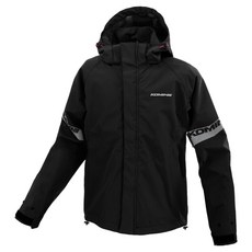 KOMINE BREATHER 3層防雨夾克 RK-549, 黑色