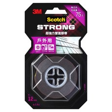 3M Scotch 超強力雙面膠帶 戶外用 每公分可承重75g, 1捲