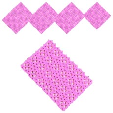 樂居家 浴室地板防滑墊, 粉色, 12片