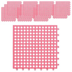 升級版浴室防滑止滑地墊 無吸盤, 粉色, 12個