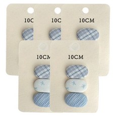 Living Flow 雛菊布藝經典髮夾 3款 x 5件組