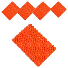 浴室地板防滑墊, 橘色, 12片