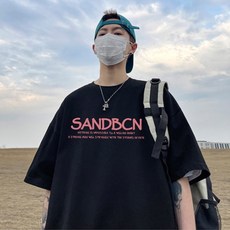 제이티엘 남성용 스트롱 박시 루즈핏 반팔 티셔츠