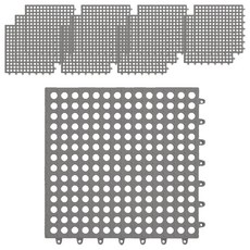 升級版浴室防滑止滑地墊 無吸盤, 深灰色, 12個