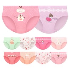 MR Kids 兒童純棉女童三角內褲 10 件套 (MWP_020set)