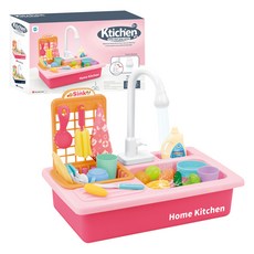 SkySunstar 會出水的主廚流理臺廚房遊戲組 vdwdwd42pi, 1個, 粉紅色