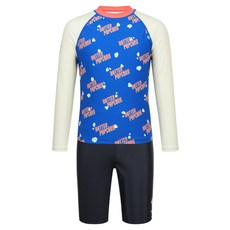 renoma kids 男童用奶油爆米花防曬泳衣套裝 RN-BS2F524