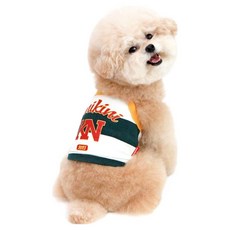 키니키니 狗狗條紋短版上衣, 綠色, 1個