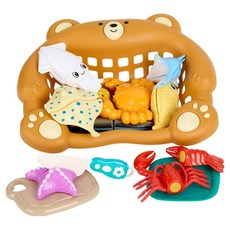 Kes.B 遊戲小熊切切樂海鮮組, 1套, MIX色 (混合)