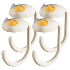 美得像專櫃 貓咪桌邊掛勾, 4個, 白色