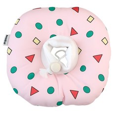 SassyDog 狗貓適用 防舔圈/寵物頭套/伊莉莎白圈/羞恥圈, 粉色菱格, 1個