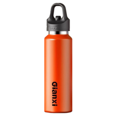 GIANXI 捷安璽 不鏽鋼一鍵開蓋保溫壺, 橘紅色, 640ml, 1個