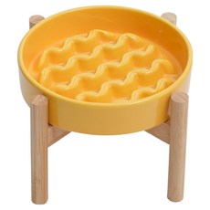 PEHOM 慢食扭扭碗 + 架子 S, 1個, 黃色