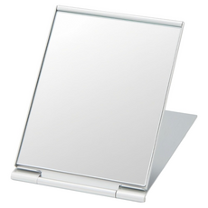 MUJI 無印良品 鋁製折疊鏡 大(164 x 126 x 5.3mm), 鐵灰色