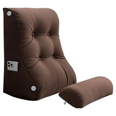 春日愛 床頭板腰部支撐靠背沙發墊, 咖啡色
