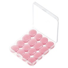 Alice Home 矽膠睡眠游泳防水耳塞 粉紅色圓形, 1個, 16入