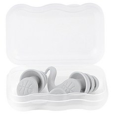 Alice Home 矽膠隔音游泳防水耳塞 灰色, 1個, 2入