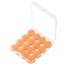 Alice Home 矽膠睡眠游泳防水耳塞 橘色圓形, 1個, 16入