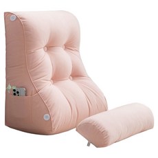 春日愛 床頭板腰部支撐靠背沙發墊, 粉紅色