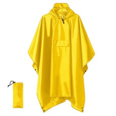 크리다 캠핑 트래킹 레인코트, 1개, 옐로우
